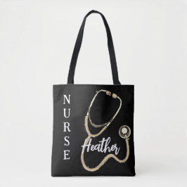 Niedlich Nurse Gold Stethoscope Black Minimalistis Tasche