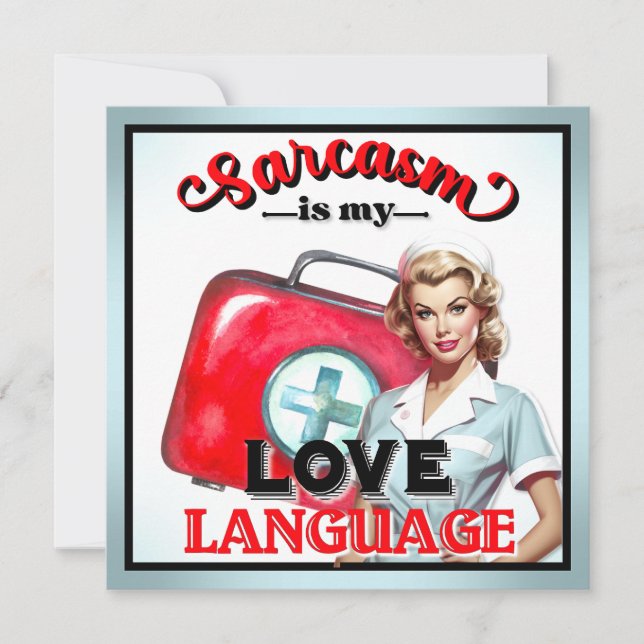 Niedlich Nurse Pinup_ Liebe Feiertagskarte (Vorderseite)