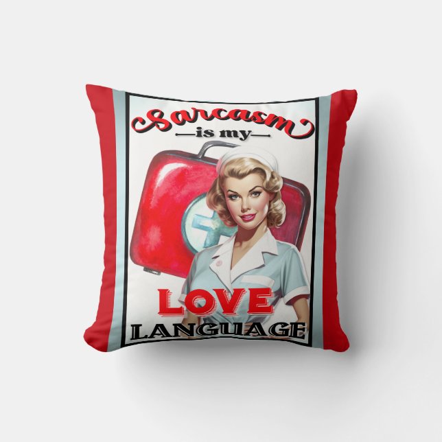 Niedlich Nurse Pinup_ Liebe Kissen (Vorderseite)