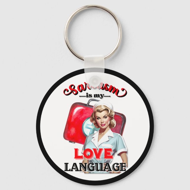 Niedlich Nurse Pinup_ Liebe Schlüsselanhänger (Vorderseite)