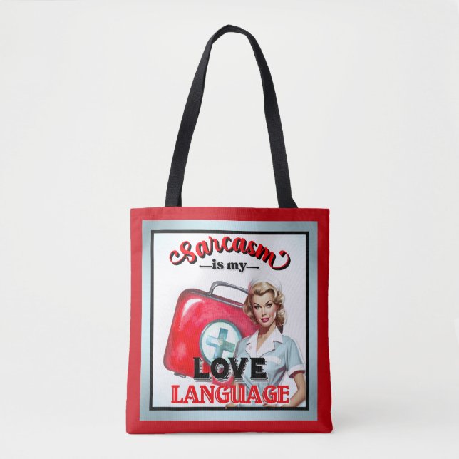 Niedlich Nurse Pinup_ Liebe Tasche (Vorderseite)