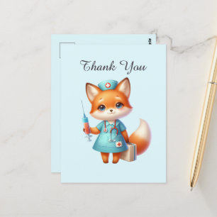 Niedlich Nurse vielen Dank Postkarte