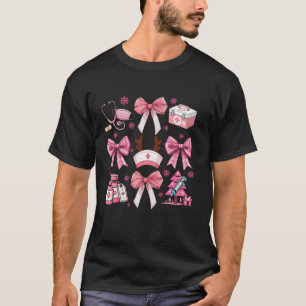 Niedlich Nurshire Pink Coquette Bow Stethoscope T-Shirt