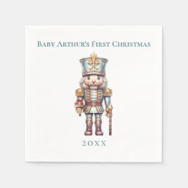 Niedlich Nutcracker Baby's 1. Weihnachten Serviette