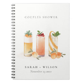 Niedlich Obstcocktail Blush Orange Paare Dusche Notizblock