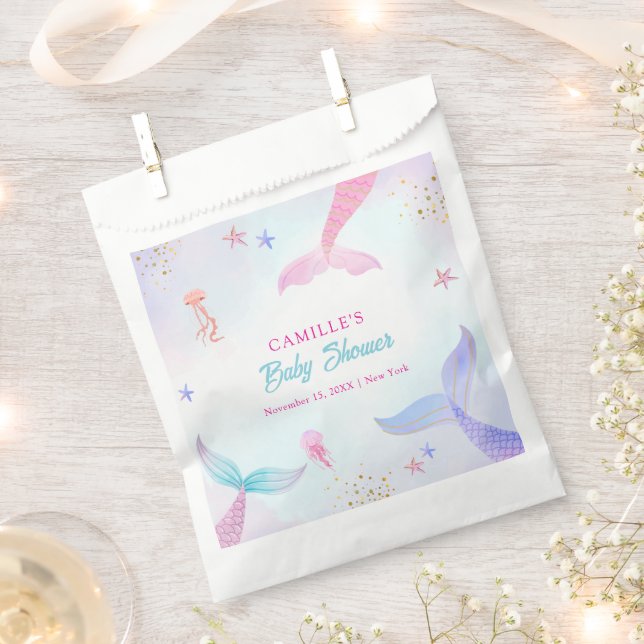 Niedlich Ocean Summer Meerjungfrau Schwanz Babydus Geschenktütchen (Ausgeschnitten)