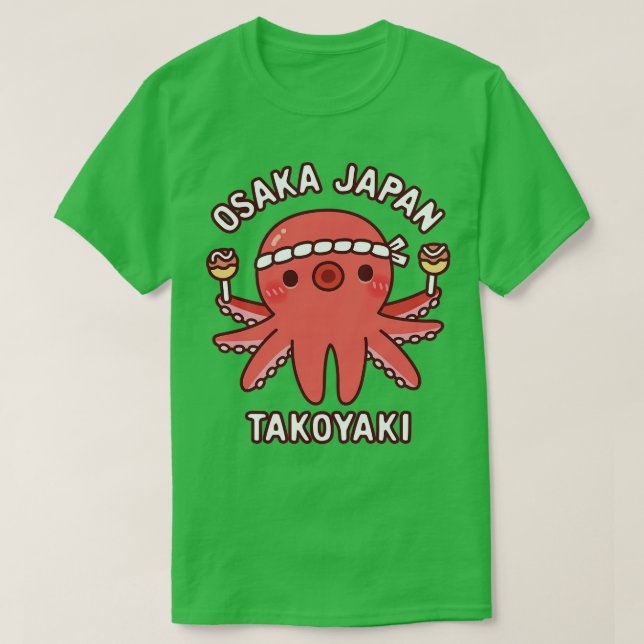 Niedlich Octopus Osaka Japan Takoyaki Food T-Shirt (Design vorne)