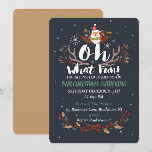 Niedlich Oh, was Spaß Weihnachten Party Einladung