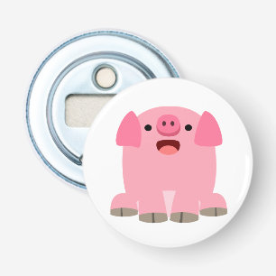 Niedlich Oinking Cartoon Pig Flaschenöffner
