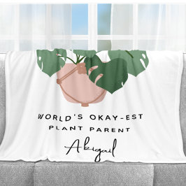 Niedlich Okay Pflanze Eltern Personalisiert Fleecedecke