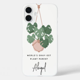 Niedlich Okay Pflanze Eltern Personalisiert iPhone 16 Plus Hülle