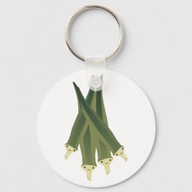 Niedlich Okra Schlüsselanhänger (Vorderseite)