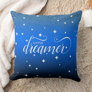 Niedlich Ombre Midnight Blue Starry Little Dreamer Kissen