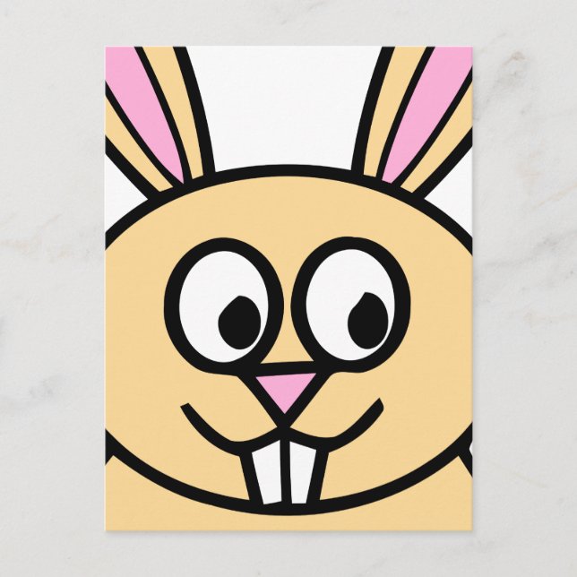 Niedlich Orange Bunny Rabbit Postkarte (Vorderseite)