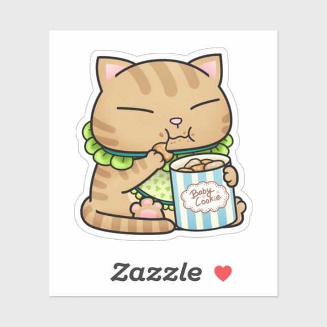 Niedlich Orange Cat Baby Aufkleber (Blatt)