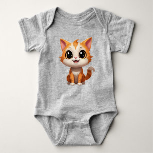 Niedlich Orange Cat Cartoon Style Character-89738 Baby Strampler