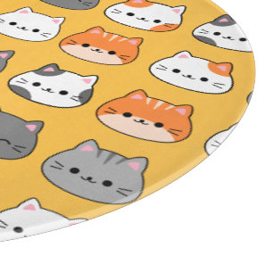 Niedlich Orange Cat Face Schneidebrett