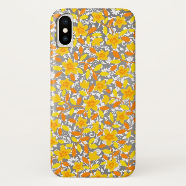 Niedlich orange-gelbe Blume Case-Mate iPhone Hülle (Rückseite)
