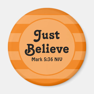 Niedlich Orange Glaube Bibel Verse Hoffnung und Gl Magnet