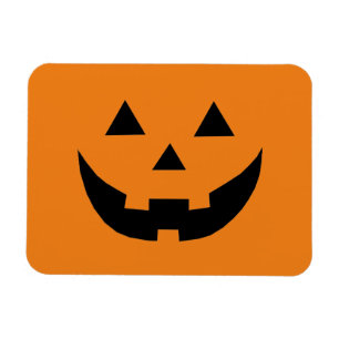 Niedlich-orange-Kürbislaterne lustiges Halloween Magnet