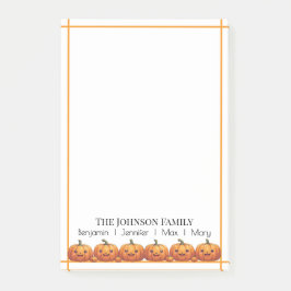 Niedlich Orange Pumpkins Fall Post-it Klebezettel