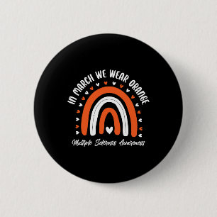 Niedlich Orange Ribbon Frau Warrior Multiple Skler Button