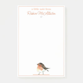 Niedlich Orange Robin - Einfaches Elegant Post-it Klebezettel