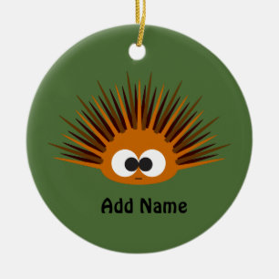 Niedlich Orange Spiny Sea Urchin Keramikornament