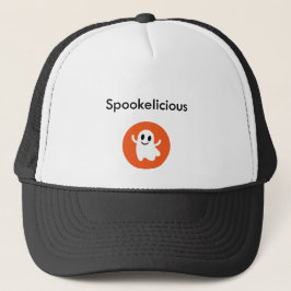 Niedlich Orange Spookelicious Lächeln Halloween Ge Truckerkappe