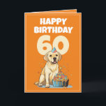 Niedlich Orange und White Labrador Husband 60. Geb Karte<br><div class="desc">Niedlich Orange und White Labrador Husband 60. Geburtstag, ein lustiges und cooles Design für jeden, der eine einzigartige Geburtstagskarte für seinen Ehemann zum Geburtstag sucht. Das Design ist einfach und auffällig, es verfügt über einen niedlichen Labrador mit Geburtstagstorte und bearbeitbaren Textinformationen. Wenn Sie Probleme mit der Anpassung der Vorlage haben,...</div>
