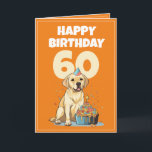 Niedlich Orange und White Labrador Husband 60. Geb Karte<br><div class="desc">Niedlich Orange und White Labrador Husband 60. Geburtstag, ein lustiges und cooles Design für jeden, der eine einzigartige Geburtstagskarte für seinen Ehemann zum Geburtstag sucht. Das Design ist einfach und auffällig, es verfügt über einen niedlichen Labrador mit Geburtstagstorte und bearbeitbaren Textinformationen. Wenn Sie Probleme mit der Anpassung der Vorlage haben,...</div>