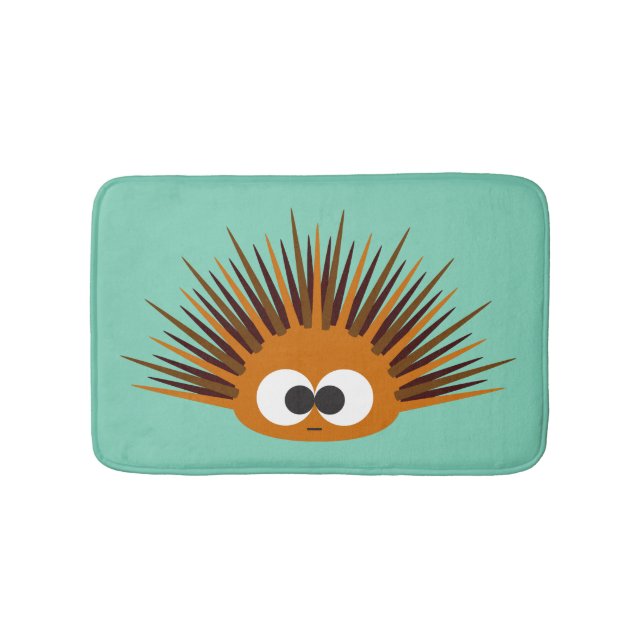 Niedlich Orange Urchin Badematte (Vorderseite)