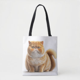 NIEDLICH ORANGE WEISS EXOTISCH KURZHAARER CARTOON  TASCHE