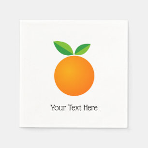 Niedlich orangefarbene Servietten mit personalisie
