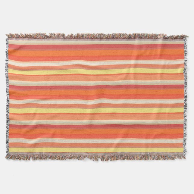 Niedlich orangefarbene Streifen Decke (Vorderseite)
