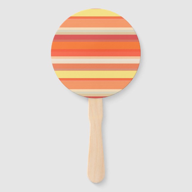 Niedlich orangefarbene Streifen Fächer (Vorderseite)