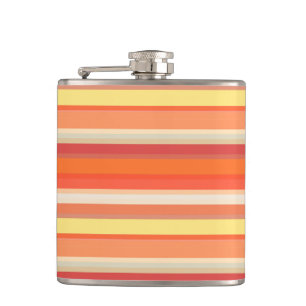 Niedlich orangefarbene Streifen Flachmann