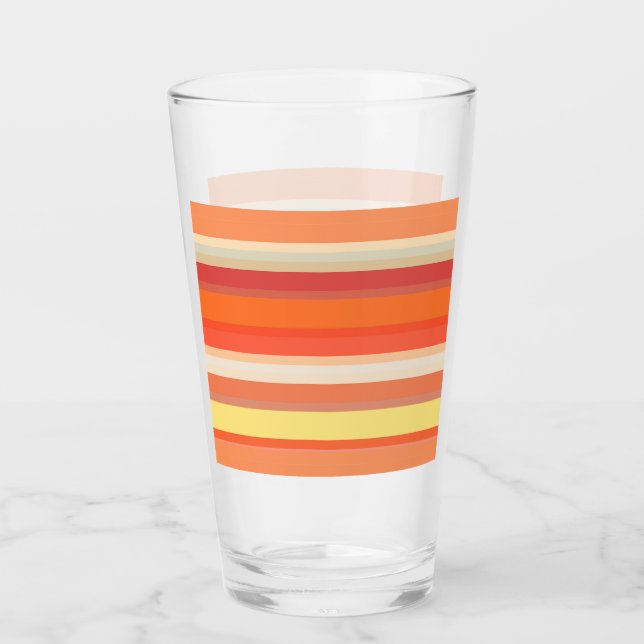 Niedlich orangefarbene Streifen Glas (Vorderseite)
