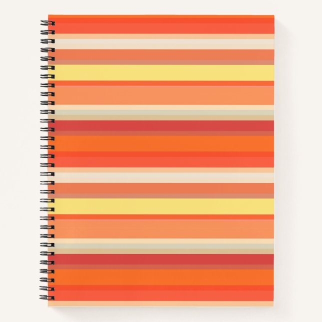 Niedlich orangefarbene Streifen Notizbuch (Vorderseite)