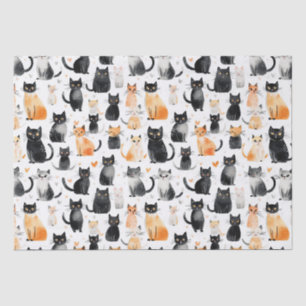 Niedlich Orangefarbene weiße Katzen Seidenpapier