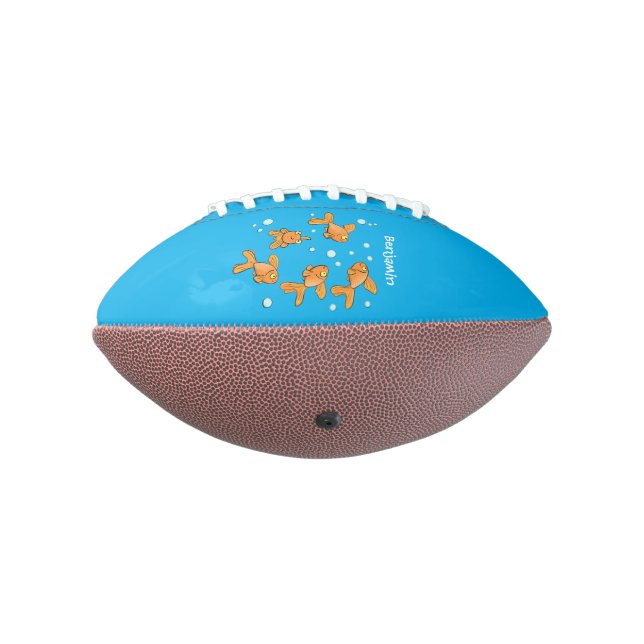 Niedlich orangefarbener Goldfisch auf der Abbildun Football (Gedreht 270)