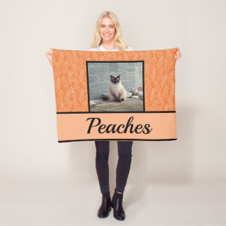 Niedlich Orangefarbenes, individuelles Haustier Fleecedecke
