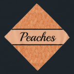 Niedlich Orangefarbenes, individuelles Haustier Halstuch<br><div class="desc">Geben Sie Ihrer Katze oder Ihrem Hund einen Stil,  während Sie spazieren gehen,  indem Sie diese niedlich orangefarbene,  individuell gestaltete Haustierbandana mit einem hübsch orangefarbenen botanischen Muster und einem schlichten schwarzen Rahmen aufsetzen. Passen Sie den beliebten Text mit dem Namen Ihres Tieres an,  um eine einzigartige Touch zu erhalten.</div>
