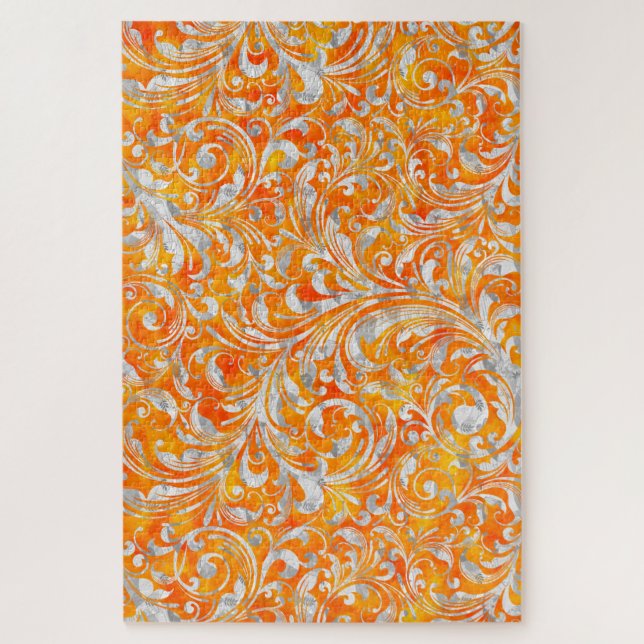 Niedlich orangefarbenes, wirbelfarbenes Design (Vertikal)