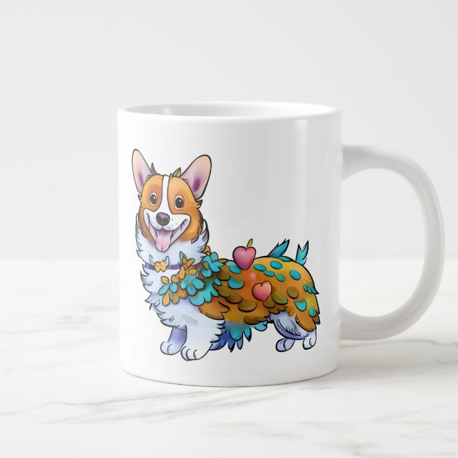 Niedlich Orangenkorgi für eine positive Stimmung Jumbo-Tasse (Rechts)