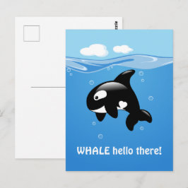 Niedlich Orca WHALE (Nun, hallo dort Postkarte