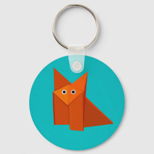 Niedlich Origami Fox Schlüsselanhänger