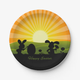 Niedlich Ostergebälk Pappteller