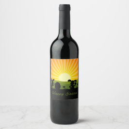 Niedlich Ostergebälk Weinetikett