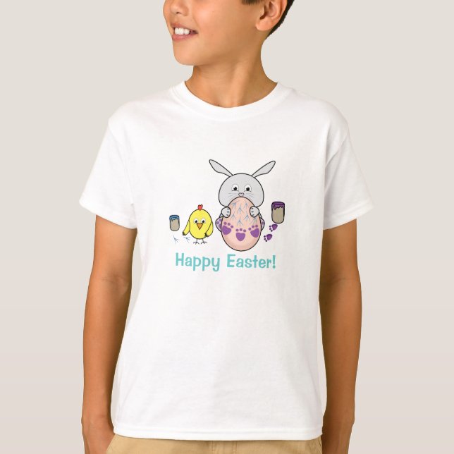 Niedlich Ostergeblasenes und kiches Ostereier T-Shirt (Vorderseite)